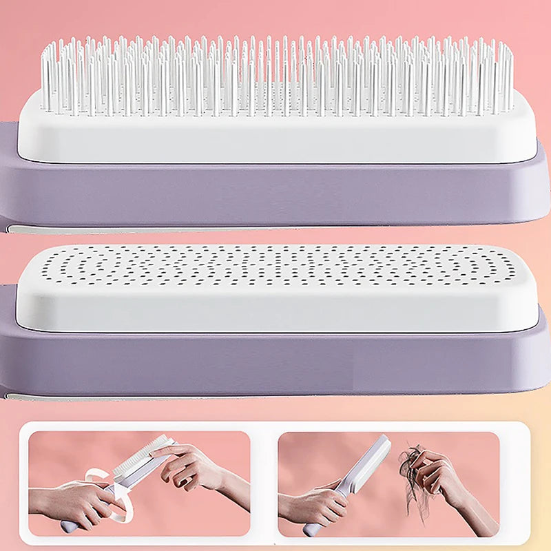 GlideEase Self-Cleaning Hairbrush